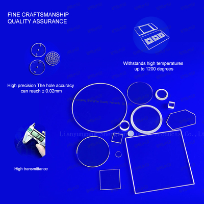 chất lượng  Customized Square Fused Silica Quartz Glass Plate Clear Quartz Glass Substrate For High Temperature nhà máy