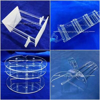 chất lượng  High Purity SIO2>99.99% Quartz Glass Boat with Good Electrical Insulation and High Transmittance >92% for Semiconductor Applications nhà máy