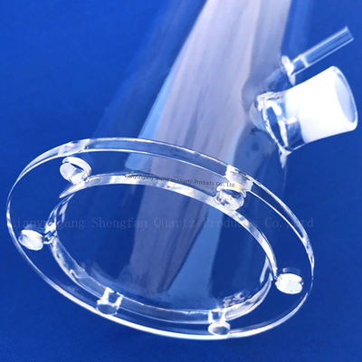 chất lượng  Customized High temperature resistant 1200 high purity 99.99% Quartz flange Tube nhà máy