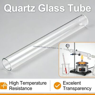 chất lượng  Custom High Temperature Resistant 1100℃ High Purity SiO₂>99.99% Quartz Glass Tube for Semiconductor Applications nhà máy