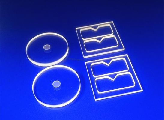 chất lượng  Polished Surface Fused Silica Glass , Silica Glass Plate Transparant glass milling visible light transmittance nhà máy