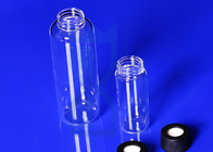 Fused Silica Quartz Glass Reagent Bottle Purity Transparent With Screw Caps