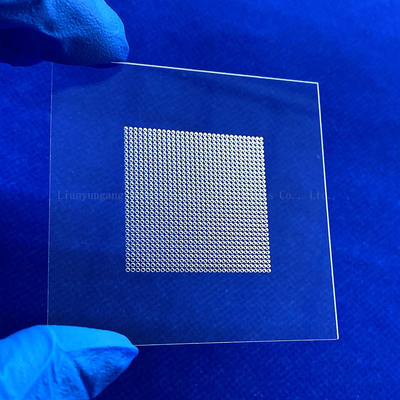 1-10mm Độ dày hình vuông xuyên suốt Laser Dill lỗ UVC Quartz Glass Plate