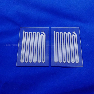 Nhà máy tùy chỉnh khe cắm Quartz tấm thủy tinh chống nhiệt độ cao