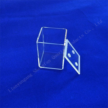 Thùng kính hình vuông thạch anh để sử dụng trong phòng thí nghiệm trong chất lỏng đo chống ăn mòn