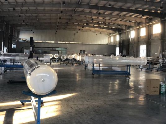 Ống thủy tinh thạch anh SiO2 tinh khiết cao 99,99% với điểm ủ 1180℃ và 1100℃