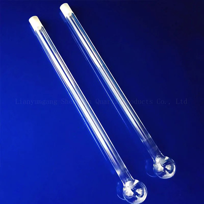 Nhà máy tùy chỉnh chống nhiệt độ cao ống hình cầu thạch anh trong suốt