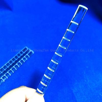 CNC Kết thúc thanh thủy tinh thạch anh Phay xi lanh quang hợp nhất rõ ràng cho chất bán dẫn năng lượng mặt trời