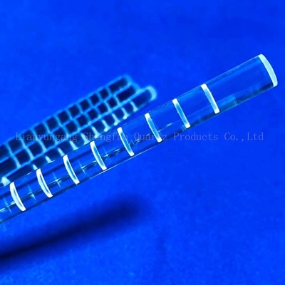 CNC Kết thúc thanh thủy tinh thạch anh Phay xi lanh quang hợp nhất rõ ràng cho chất bán dẫn năng lượng mặt trời