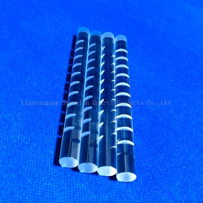 CNC Kết thúc thanh thủy tinh thạch anh Phay xi lanh quang hợp nhất rõ ràng cho chất bán dẫn năng lượng mặt trời