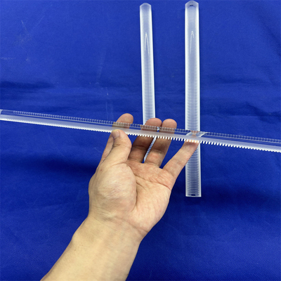 CNC Kết thúc thanh thủy tinh thạch anh Phay xi lanh quang hợp nhất rõ ràng cho chất bán dẫn năng lượng mặt trời