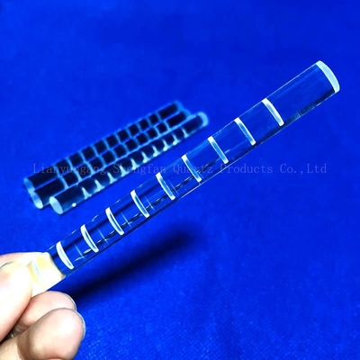 CNC Kết thúc thanh thủy tinh thạch anh Phay xi lanh quang hợp nhất rõ ràng cho chất bán dẫn năng lượng mặt trời