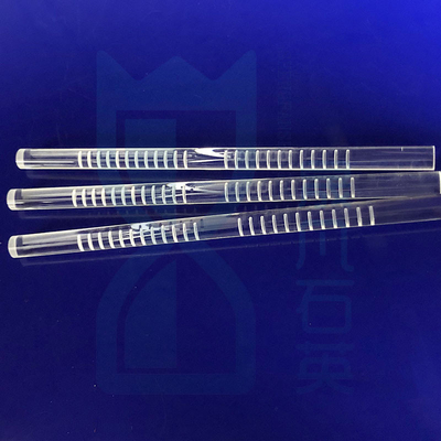 CNC Kết thúc thanh thủy tinh thạch anh Phay xi lanh quang hợp nhất rõ ràng cho chất bán dẫn năng lượng mặt trời