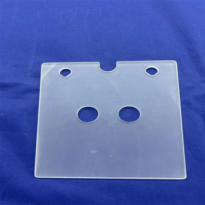 Chuyên nghiệp tùy chỉnh chống nhiệt độ cao Frosted Perforated Quartz Glass Sheet