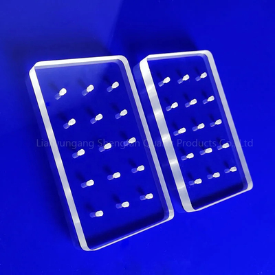 Chuyên nghiệp tùy chỉnh cực tím thạch anh kính lỗ