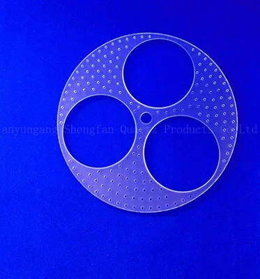 Chuyên nghiệp tùy chỉnh cực tím thạch anh kính lỗ