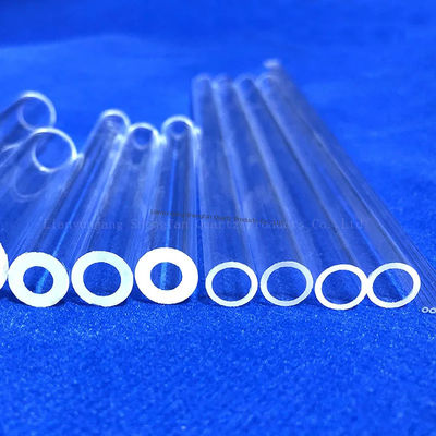 SiO2 độ tinh khiết cao 99,99% ống thủy tinh thạch anh với điểm nung 1180 °C và điểm căng 1100 °C cho sử dụng công nghiệp
