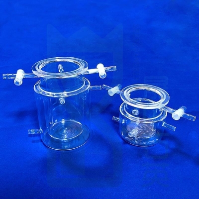 Phản ứng thạch anh trong suốt UV tùy chỉnh với nhiệt độ cao và chống ăn mòn