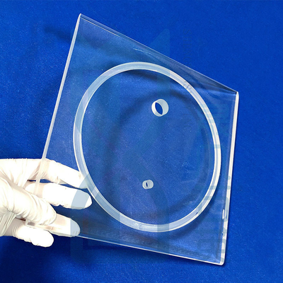 CNC Machining Of High Precision Fused Quartz Perforated Quartz Glass Sheets (Machining CNC của các tấm thủy tinh thạch anh đúc chính xác cao)
