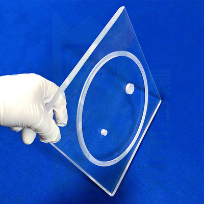 CNC Machining Of High Precision Fused Quartz Perforated Quartz Glass Sheets (Machining CNC của các tấm thủy tinh thạch anh đúc chính xác cao)