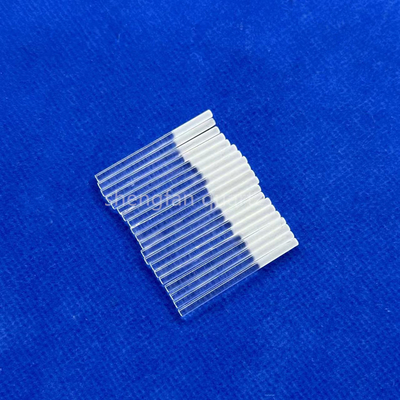 Tùy chọn High Light Transmittance Độ tinh khiết cao Full Transparent Slotted Quartz Rod Quartz Boat