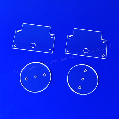CNC Machining Of High Precision Fused Quartz Perforated Quartz Glass Sheets (Machining CNC của các tấm thủy tinh thạch anh đúc chính xác cao)