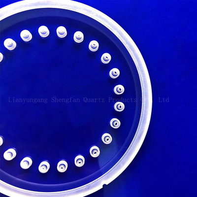 CNC Machining Of High Precision Fused Quartz Perforated Quartz Glass Sheets (Machining CNC của các tấm thủy tinh thạch anh đúc chính xác cao)