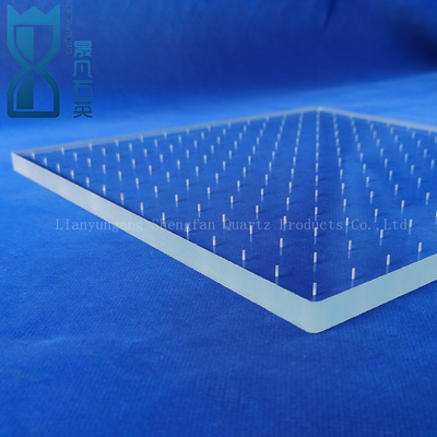 CNC Machining Of High Precision Fused Quartz Perforated Quartz Glass Sheets (Machining CNC của các tấm thủy tinh thạch anh đúc chính xác cao)
