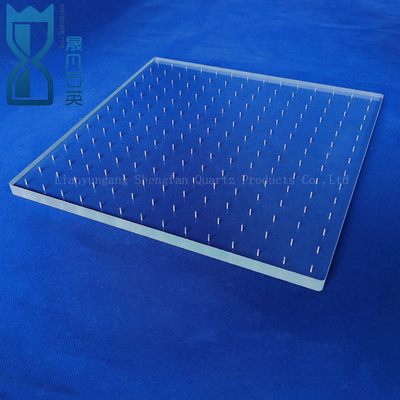 CNC Machining Of High Precision Fused Quartz Perforated Quartz Glass Sheets (Machining CNC của các tấm thủy tinh thạch anh đúc chính xác cao)