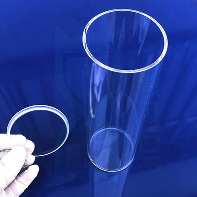 SiO2 Quartz Tube nóng chảy một đầu niêm phong đáy hoặc đáy tròn