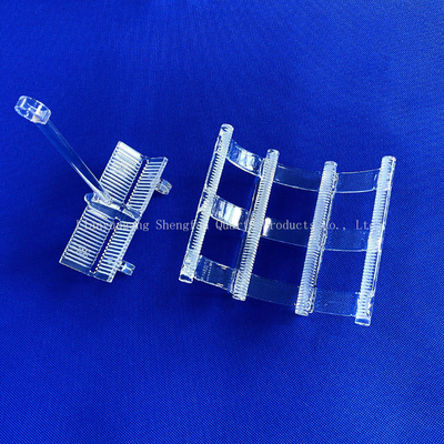 Ứng dụng cao nhiệt độ lò sưởi nóng chảy Slotted thanh thạch anh hàn thạch anh thuyền xả Silicon Wafers