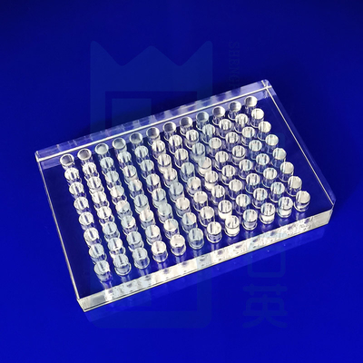 CNC Custom Quartz 96 Well Plate minh bạch không băng