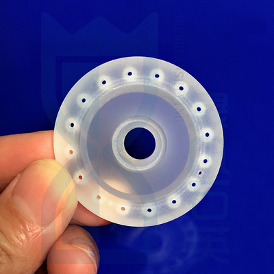 Chất bán dẫn chống ăn mòn nhiệt độ cao đặc biệt Quartz Frosted Flange Quartz Perforated Flange