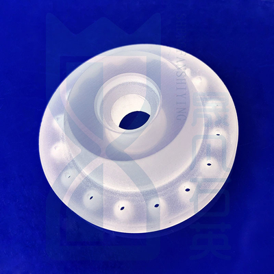 Chất bán dẫn chống ăn mòn nhiệt độ cao đặc biệt Quartz Frosted Flange Quartz Perforated Flange