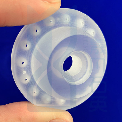 Chất bán dẫn chống ăn mòn nhiệt độ cao đặc biệt Quartz Frosted Flange Quartz Perforated Flange