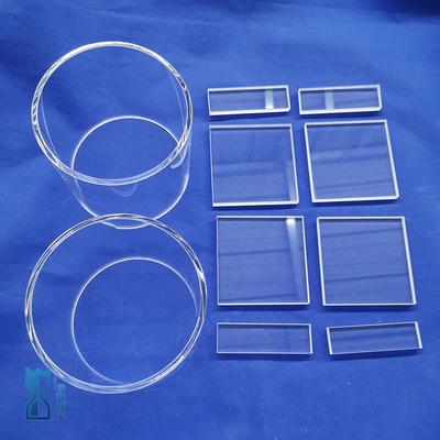 Kháng ăn mòn nhiệt độ cao cửa sổ quang Quartz tấm thâm nhập cực tím Quartz nóng chảy