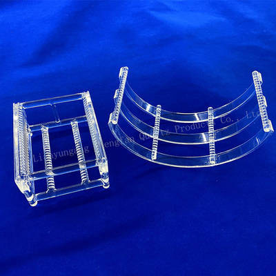 Nhà máy tùy chỉnh bán dẫn nhiệt độ cao chống ăn mòn thạch anh Slotted Rod Quartz Boat