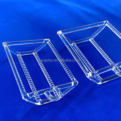 Nhà máy tùy chỉnh bán dẫn nhiệt độ cao chống ăn mòn thạch anh Slotted Rod Quartz Boat