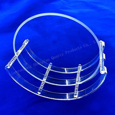 Nhà máy tùy chỉnh bán dẫn nhiệt độ cao chống ăn mòn thạch anh Slotted Rod Quartz Boat