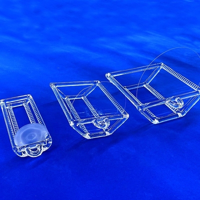 Nhà máy tùy chỉnh bán dẫn nhiệt độ cao chống ăn mòn thạch anh Slotted Rod Quartz Boat