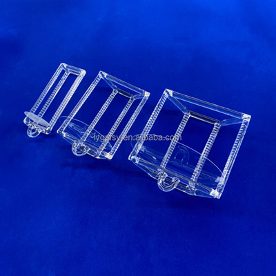 Nhà máy tùy chỉnh bán dẫn nhiệt độ cao chống ăn mòn thạch anh Slotted Rod Quartz Boat