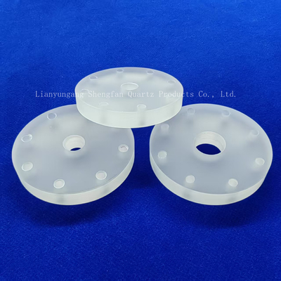 Nhà máy tùy chỉnh chống nhiệt độ cao hình tròn khoan Quartz tấm Frosted tấm thủy tinh