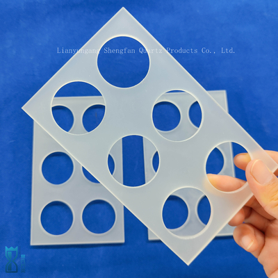 Tùy chỉnh cao độ chính xác Square Quartz Plate Frosted Glass Punch Sheet