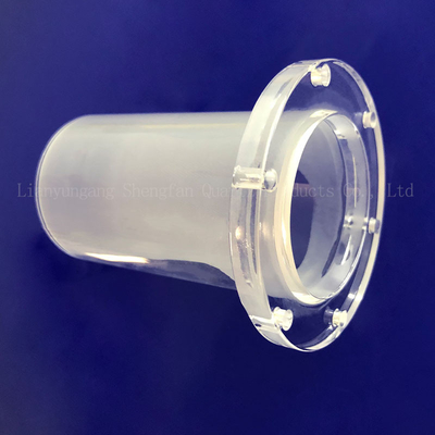 Nhà máy tùy chỉnh nhiệt độ cao niêm phong Quartz Flange ống kính quartz lỗ