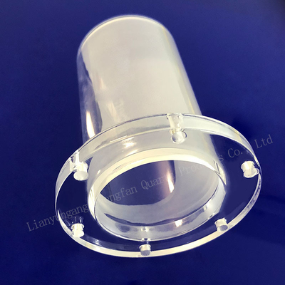 Nhà máy tùy chỉnh nhiệt độ cao niêm phong Quartz Flange ống kính quartz lỗ