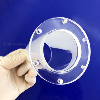Nhà máy tùy chỉnh nhiệt độ cao niêm phong Quartz Flange ống kính quartz lỗ