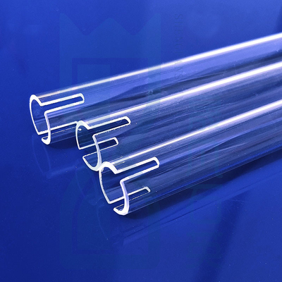 Nhà máy lò chống nhiệt độ cao Custom Fused Quartz Heating Tube Quartz Glass Tube