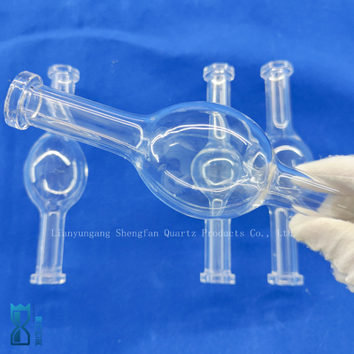 Custom High Performance Glass Blowing Polish Transparent Quartz Instrument Một ống sấy bóng