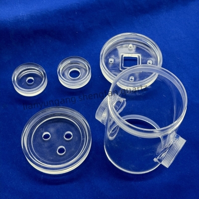 Nhà máy tùy chỉnh nhiệt độ cao chống ăn mòn Quartz Transparent Thread Pipe Quartz Glass Pipe