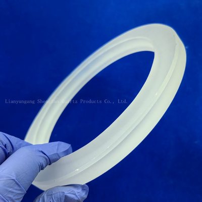Xử lý tùy chỉnh Độ tinh khiết cao Frosted Quartz Irregular Ring Flange Glass Instrument